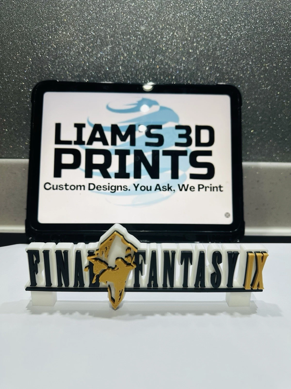 Decorative Final Fantasy IX Game Standing Room Sign Display Logo Gaming