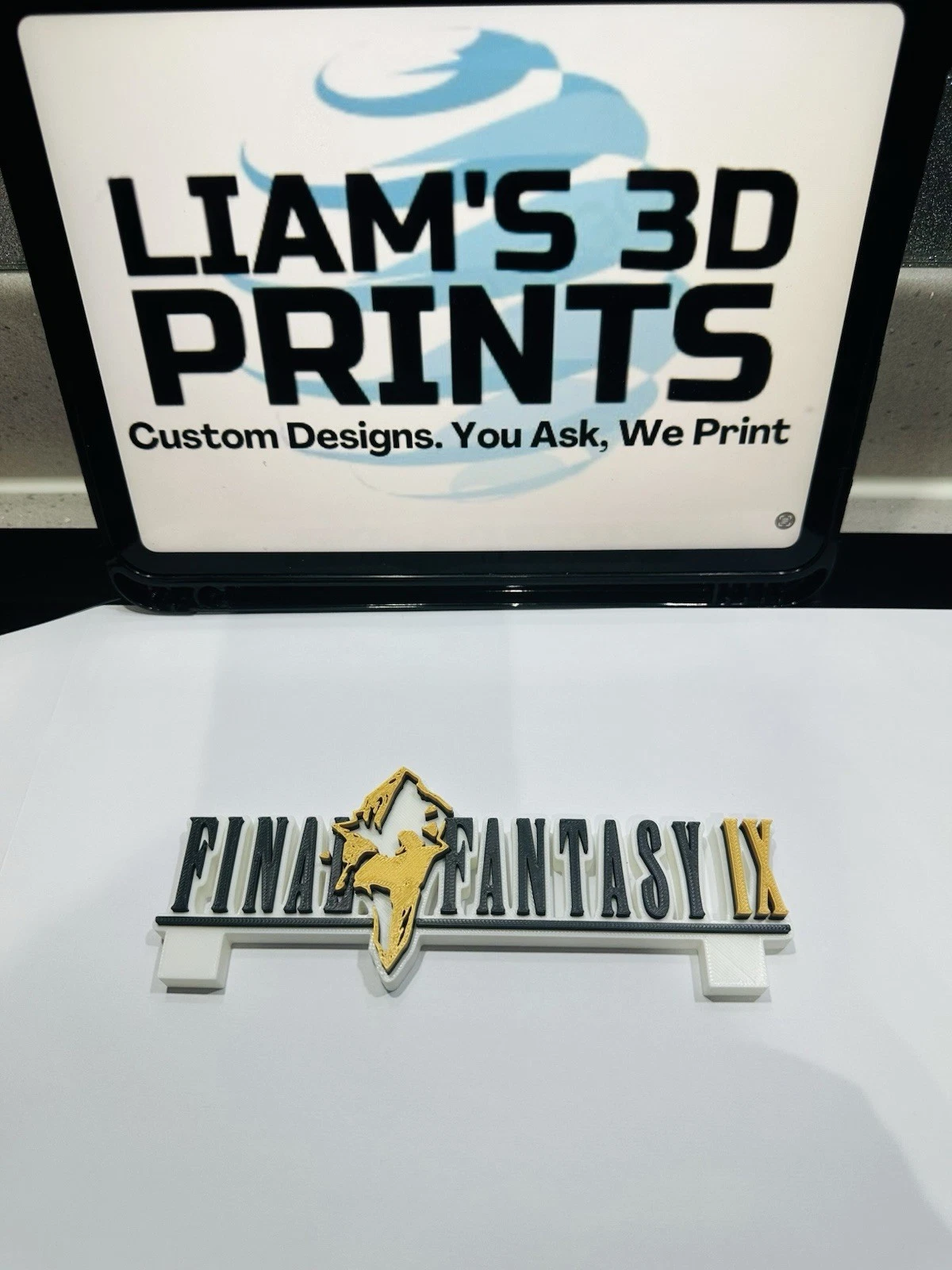 Decorative Final Fantasy IX Game Standing Room Sign Display Logo Gaming