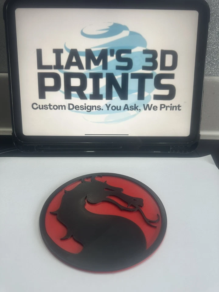 Decorative Mortal Kombat Logo Room Sign Display 12 Cm