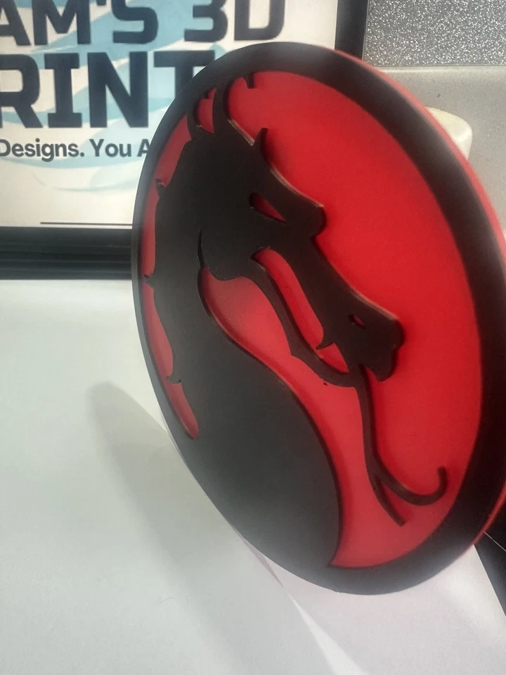 Decorative Mortal Kombat Logo Room Sign Display 12 Cm
