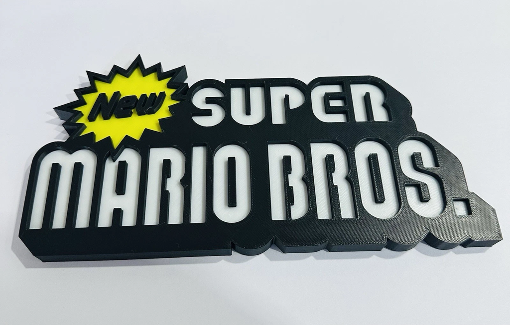 Decorative Nintendo New Super Mario Bros logo Sign Display