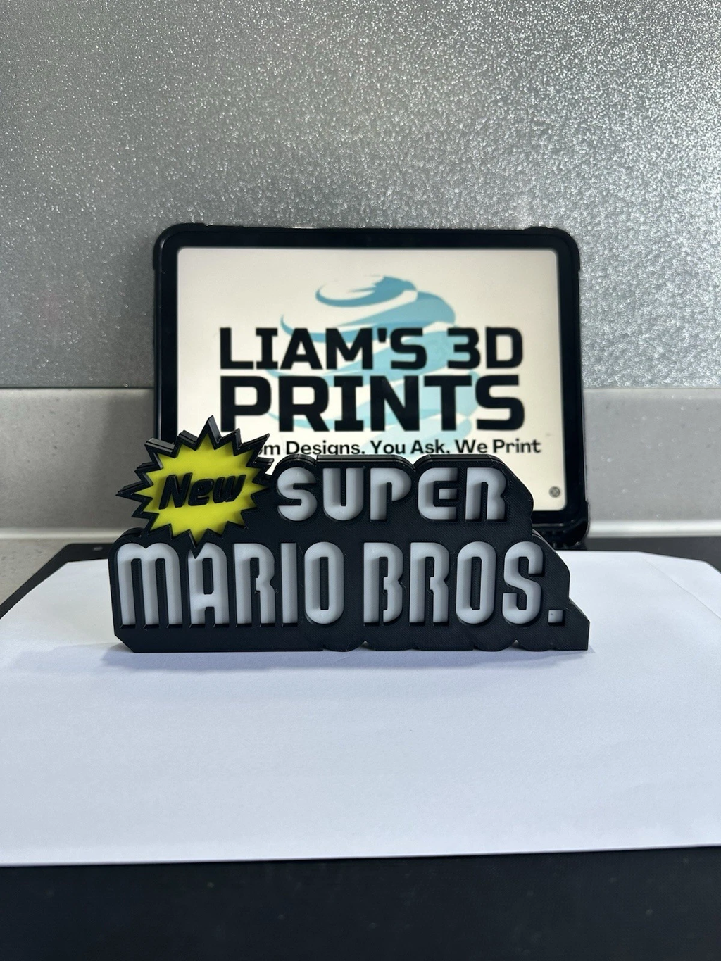 Decorative Nintendo New Super Mario Bros logo Sign Display