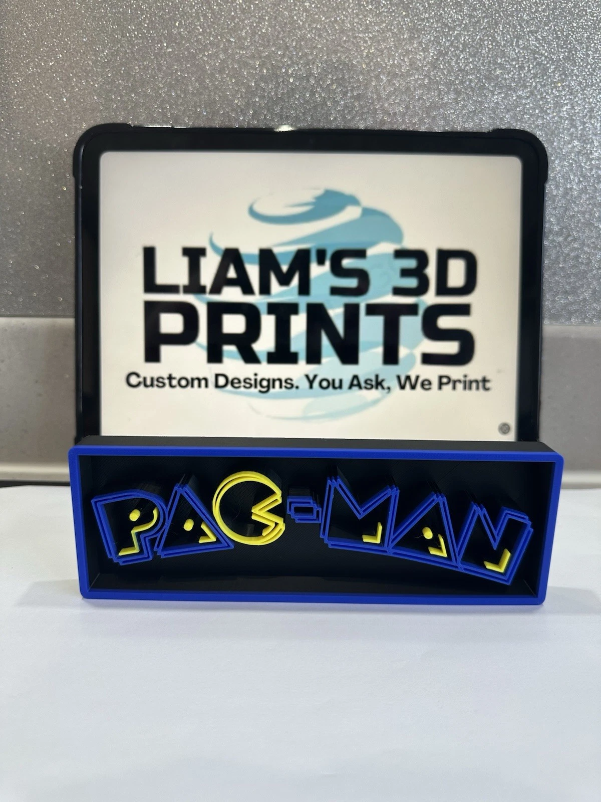 Decorative Pac-Man Retro Logo Sign Display Cinema small 17.5cm Large 22cm
