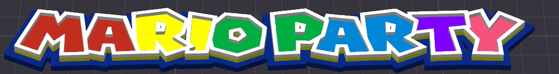 Decorative Mario Party logo Sign Display