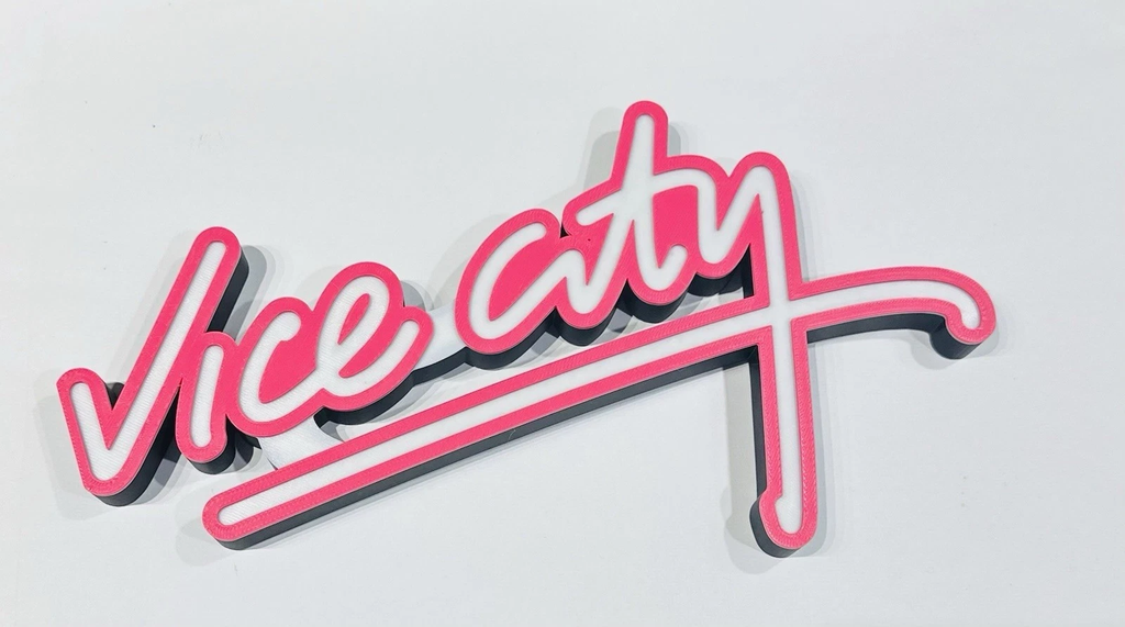 Decorative Grand Theft Auto GTA Vice City Self Standing Logo