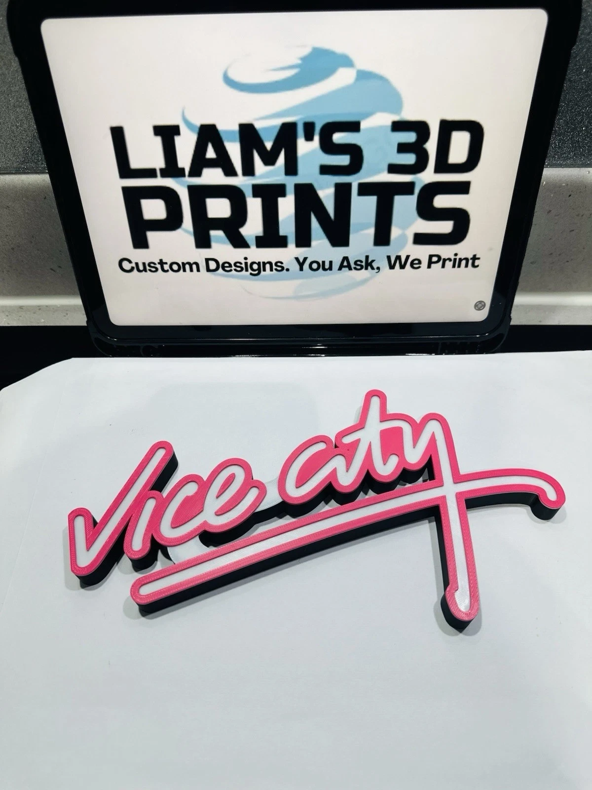 Decorative Grand Theft Auto GTA Vice City Self Standing Logo