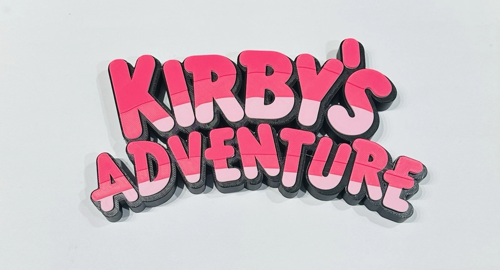 Decorative Nintendo Kirby's Adventure Gaming Self Standing logo Sign Display