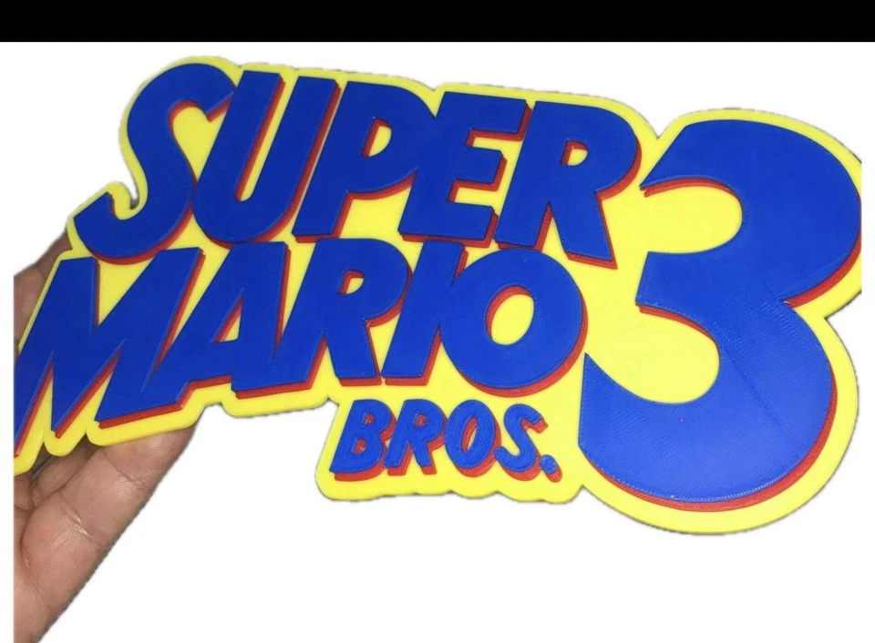 Decorative Nintendo Super Mario Bros 3 logo Sign Display
