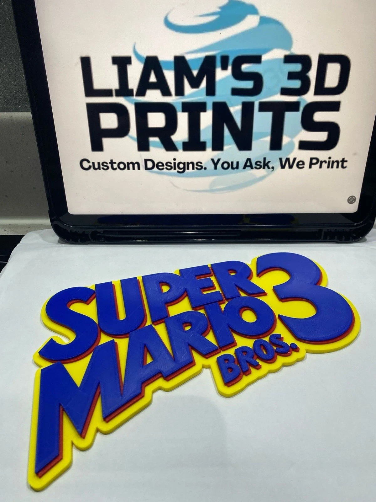 Decorative Nintendo Super Mario Bros 3 logo Sign Display