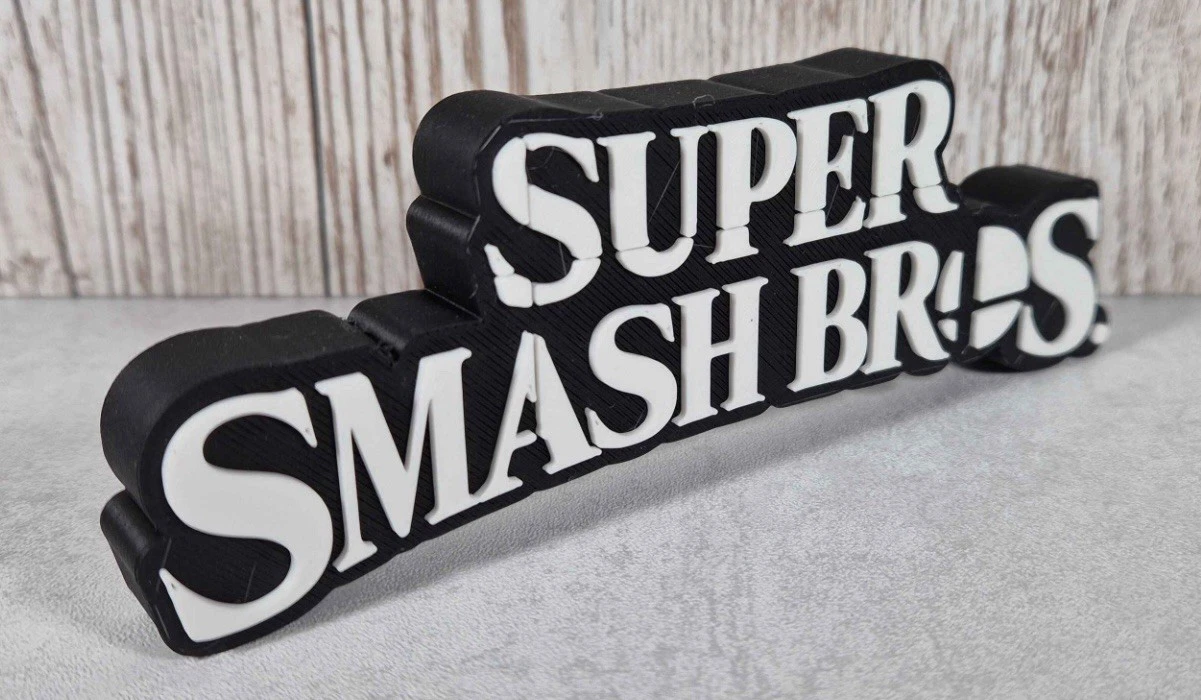 Decorative Super Smash Mario Bros logo Sign Display 2 sizes small 15cmLarge 20cm