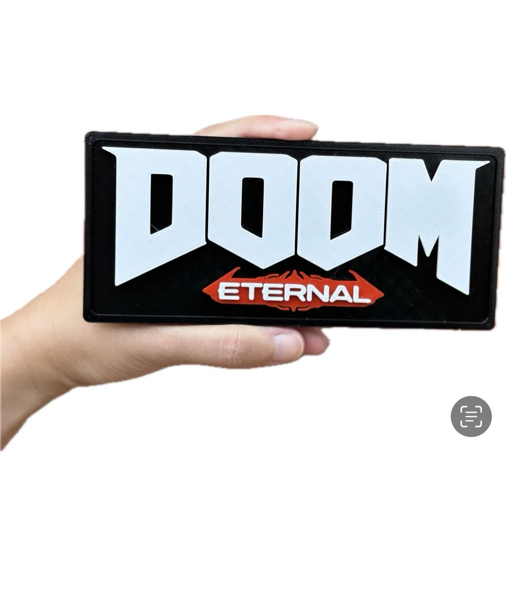 Decorative Doom Eternal logo Sign Display two sizes small 16cm L 25cm