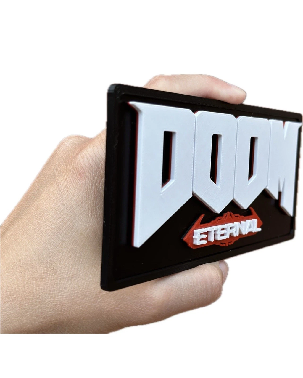 Decorative Doom Eternal logo Sign Display two sizes small 16cm L 25cm