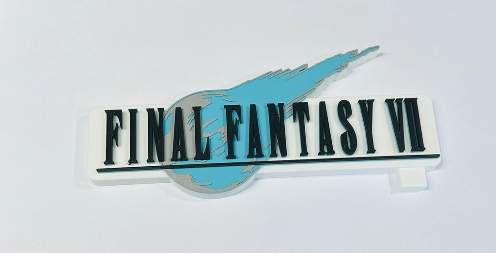 Decorative Final Fantasy VII Game Standing Room Sign Display Logo Gaming