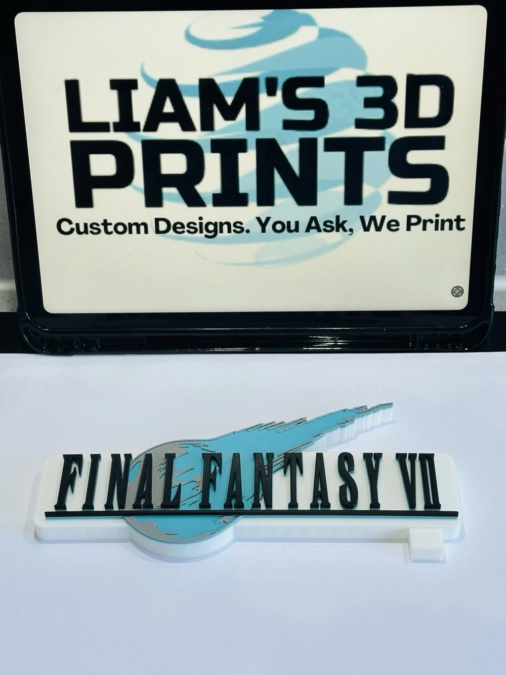 Decorative Final Fantasy VII Game Standing Room Sign Display Logo Gaming