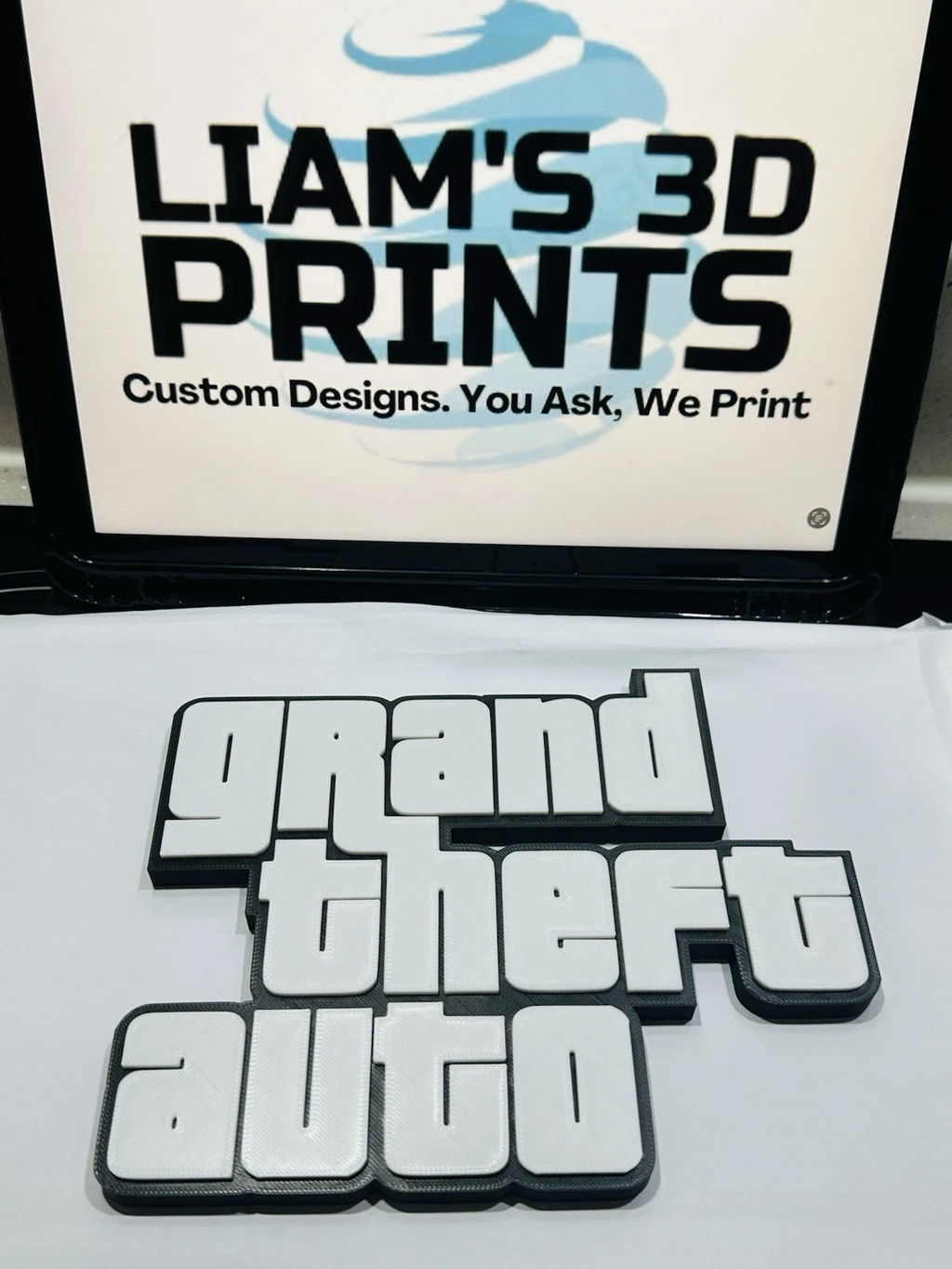 Decorative Grand Theft Auto GTA Game Room Sign Display Logo Pops