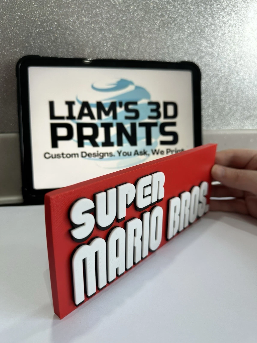 Decorative Nintendo Original The Super Mario Bros logo Retro Sign Display