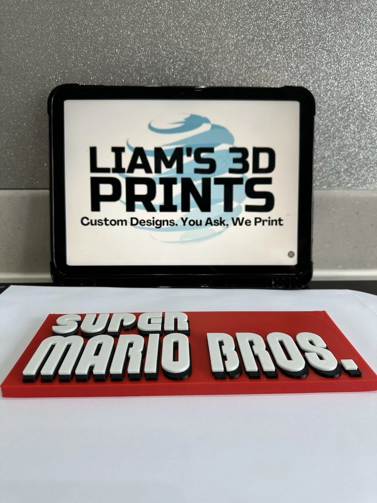 Decorative Nintendo Original The Super Mario Bros logo Retro Sign Display