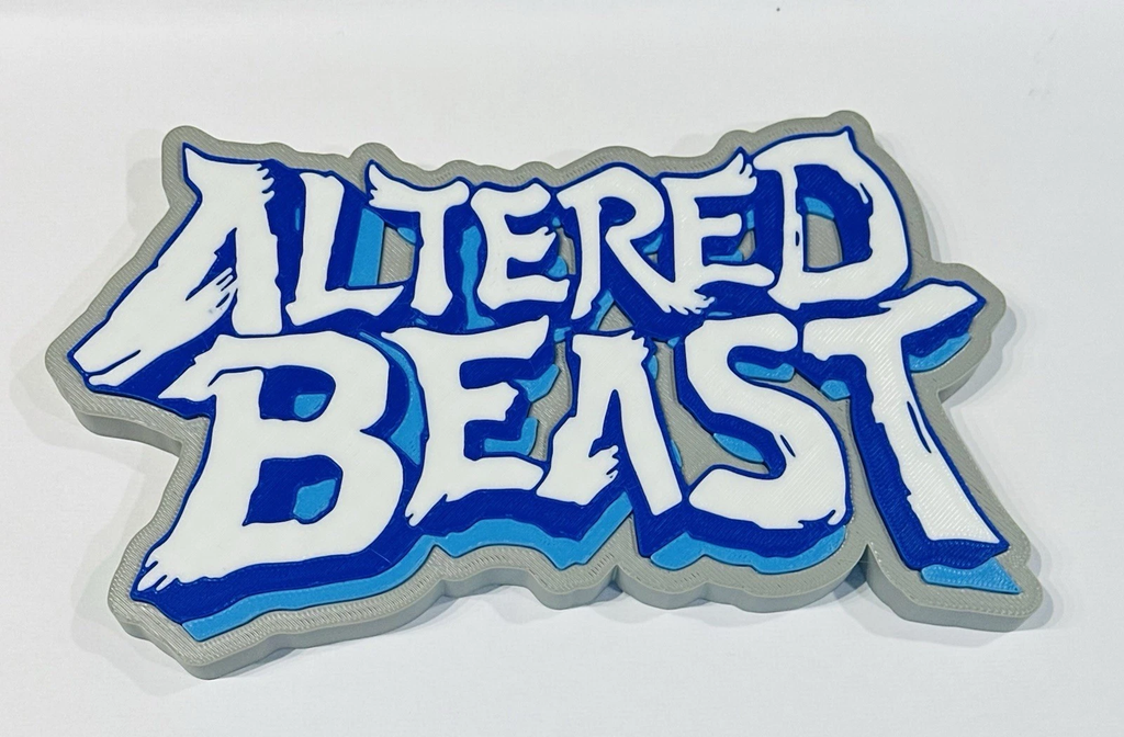 Decorative Original Altered Beast Gaming logo Retro Sign Display