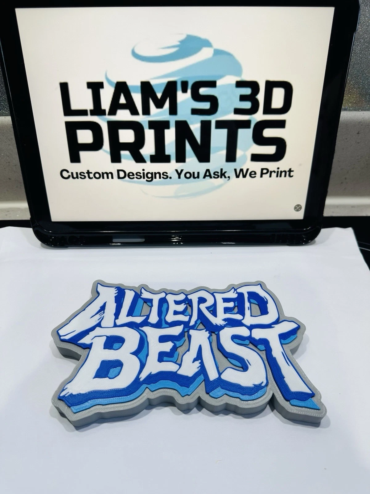 Decorative Original Altered Beast Gaming logo Retro Sign Display