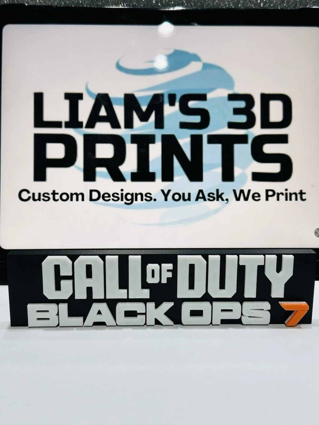 Decorative Call of Duty Black Ops 7 COD: BO7 Game Room Sign Display Logo