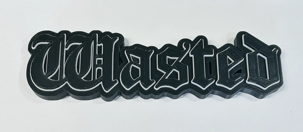 Decorative GTA San Andreas Wasted Game Standing Room Sign Display Logo Gaming