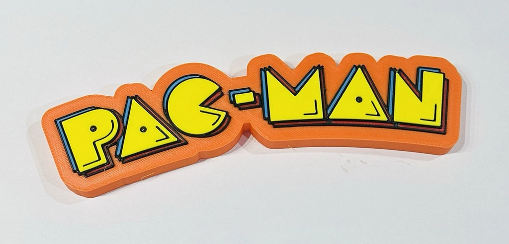 Decorative Original Pac-Man Arcade Gaming logo Retro Sign Display
