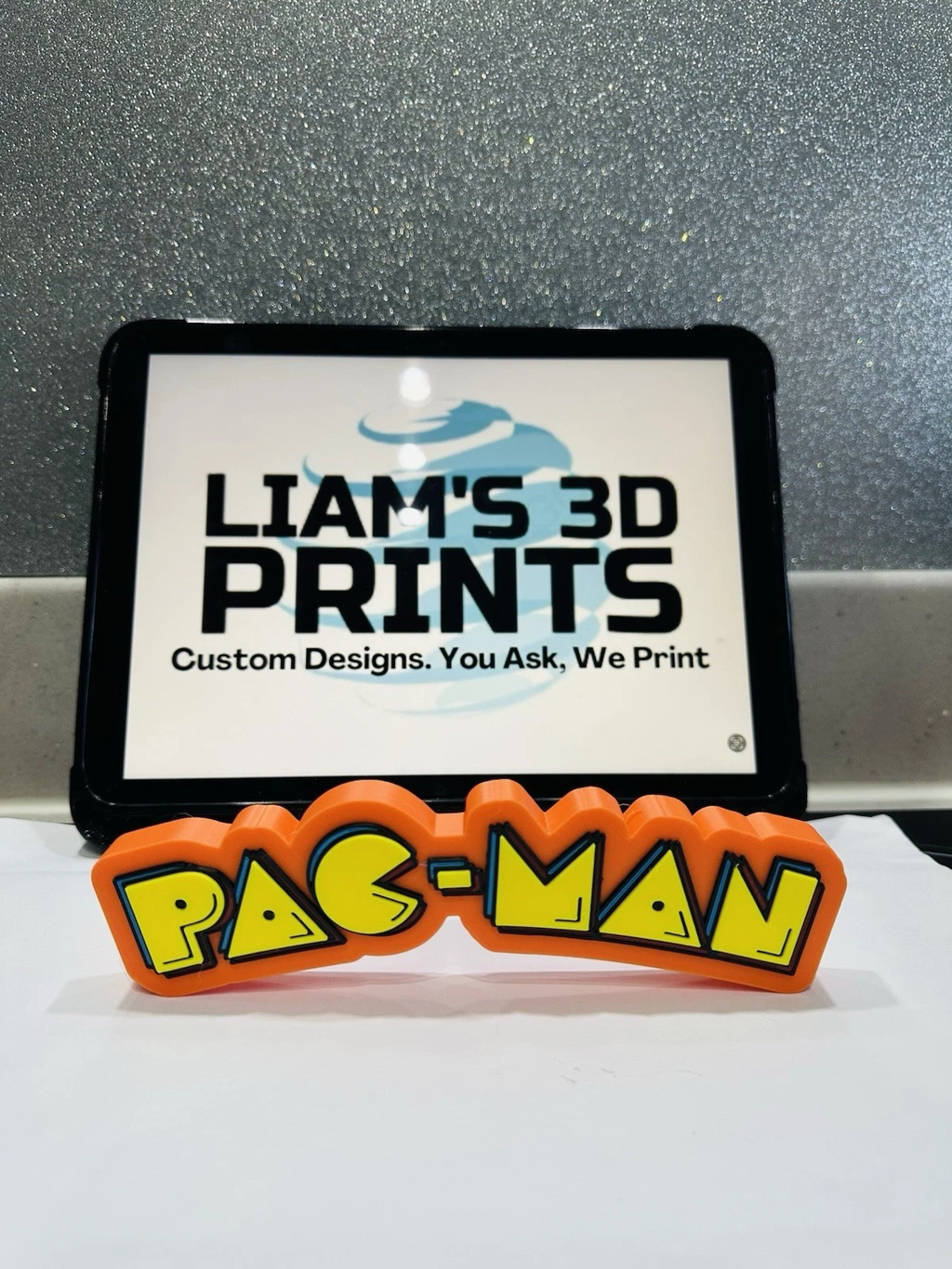 Decorative Original Pac-Man Arcade Gaming logo Retro Sign Display