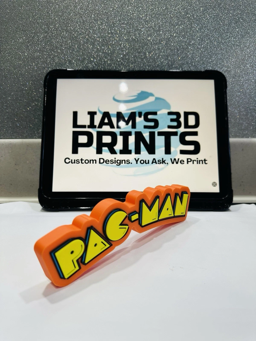 Decorative Original Pac-Man Arcade Gaming logo Retro Sign Display