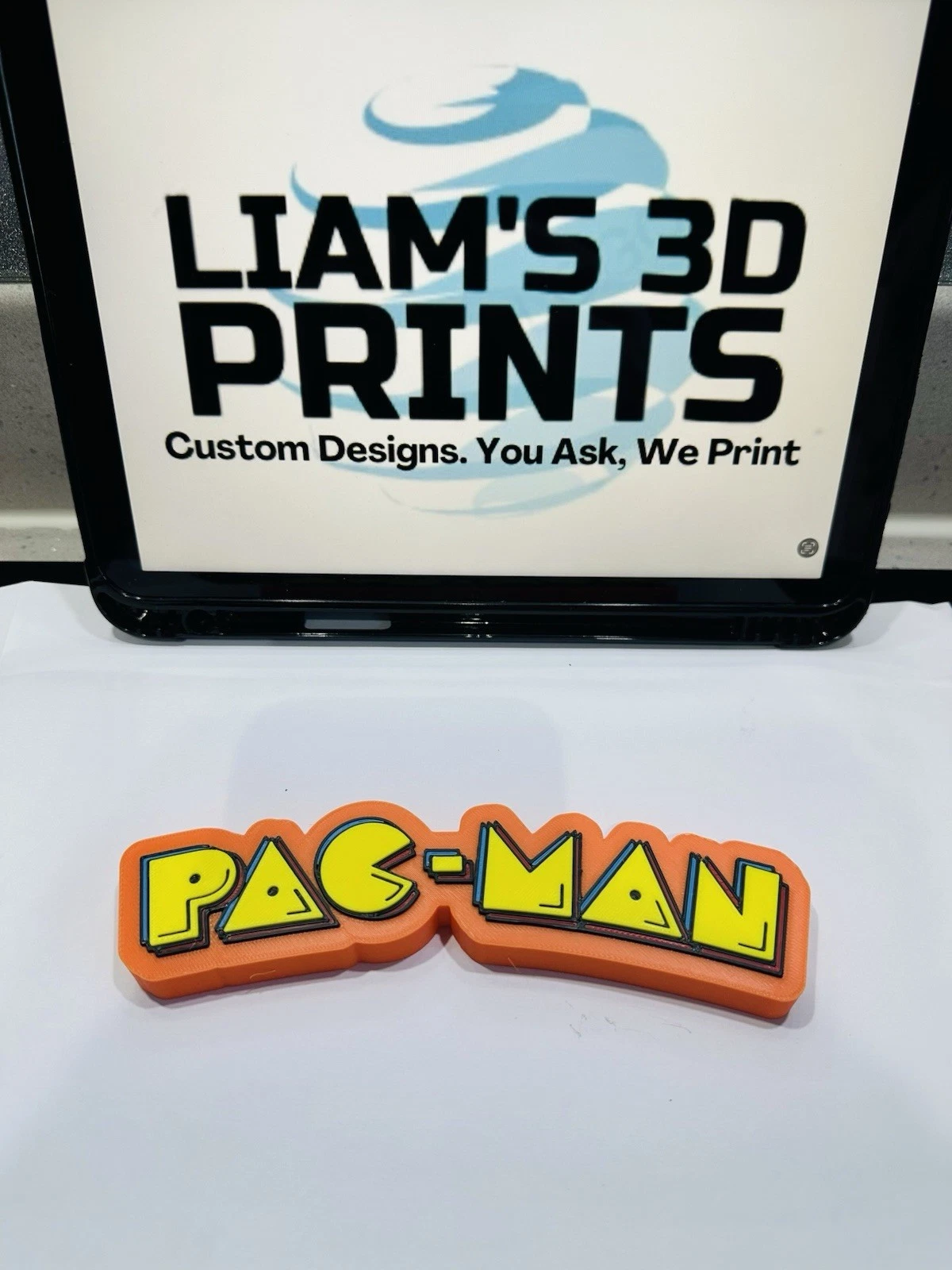 Decorative Original Pac-Man Arcade Gaming logo Retro Sign Display