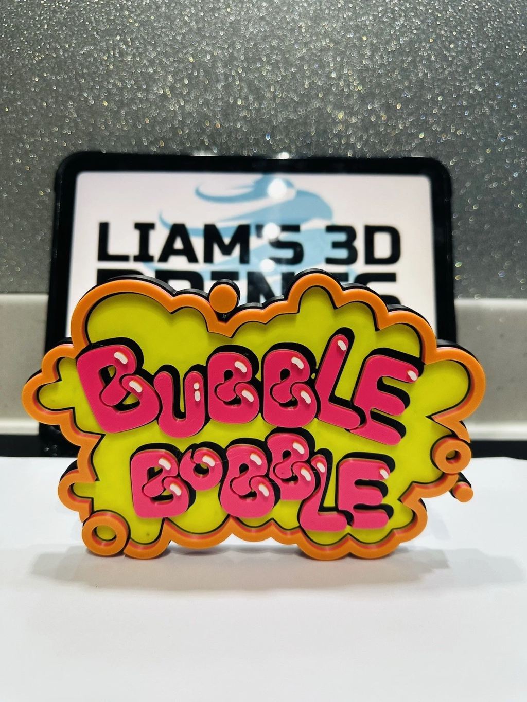 Decorative Taito Original Bubble Bobble Puzzle Bub & Bob logo Retro Sign Display