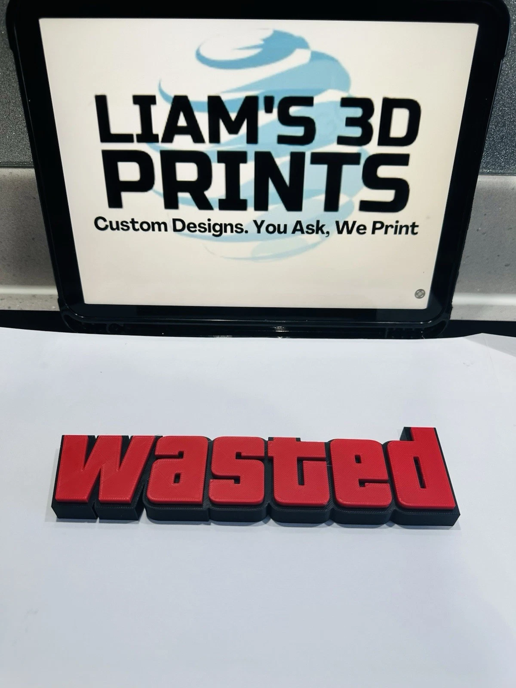 Decorative GTA 5 V Wasted Game Standing Room Sign Display Logo Gaming