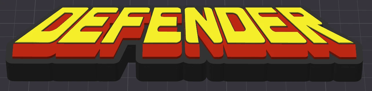 Decorative Original Defender Gaming logo Retro Sign Display