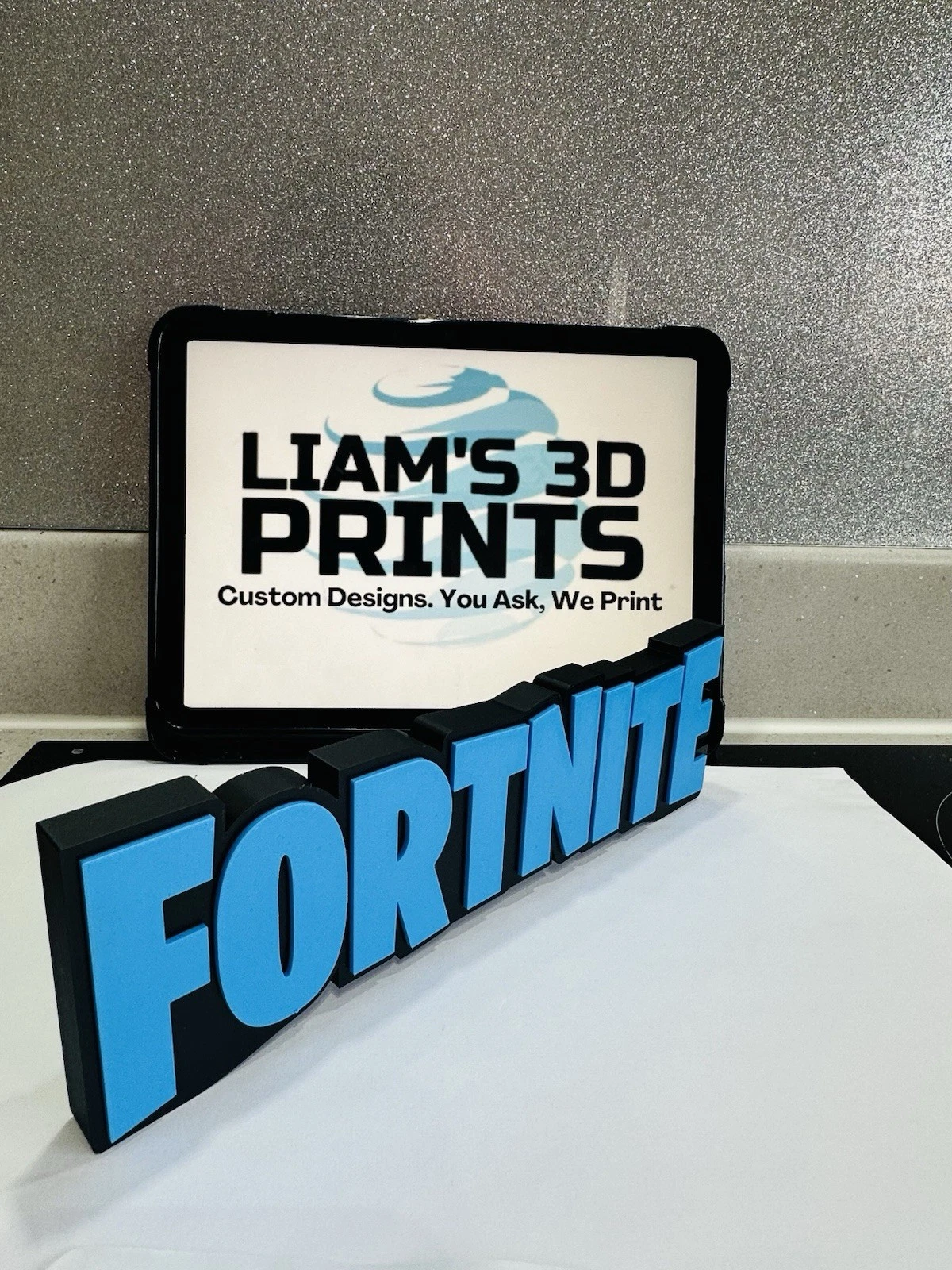 Decorative Fortnite Game Standing Room Sign Display Logo Gaming
