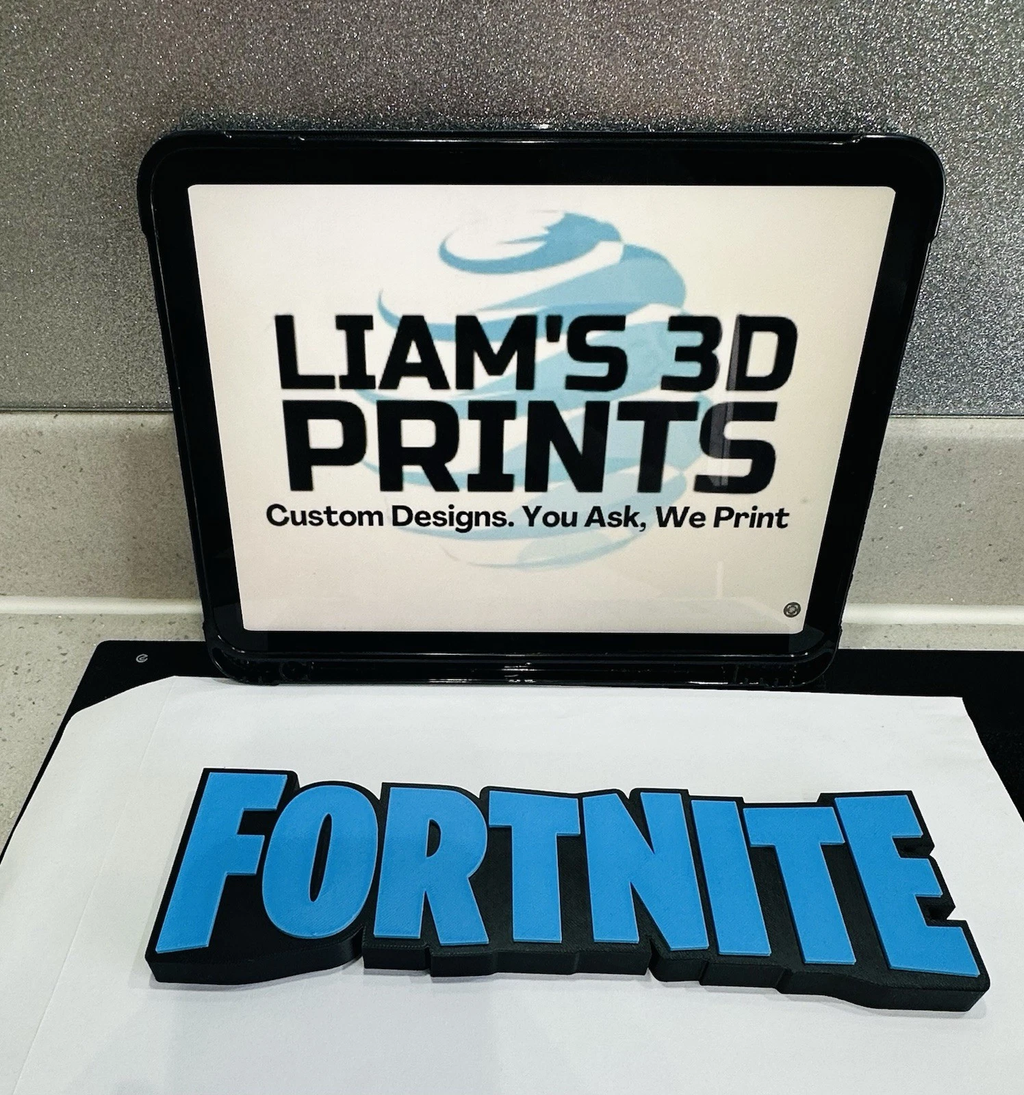 Decorative Fortnite Game Standing Room Sign Display Logo Gaming