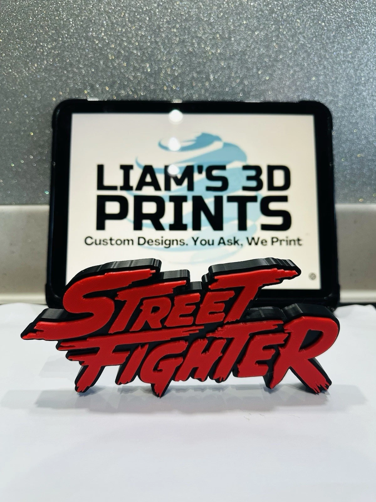 Decorative Original Street Fighter Arcade Gaming logo Retro Sign Display