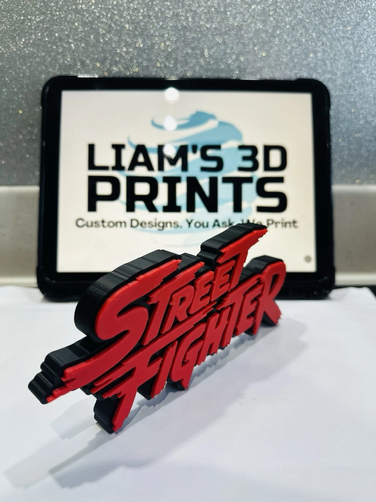 Decorative Original Street Fighter Arcade Gaming logo Retro Sign Display