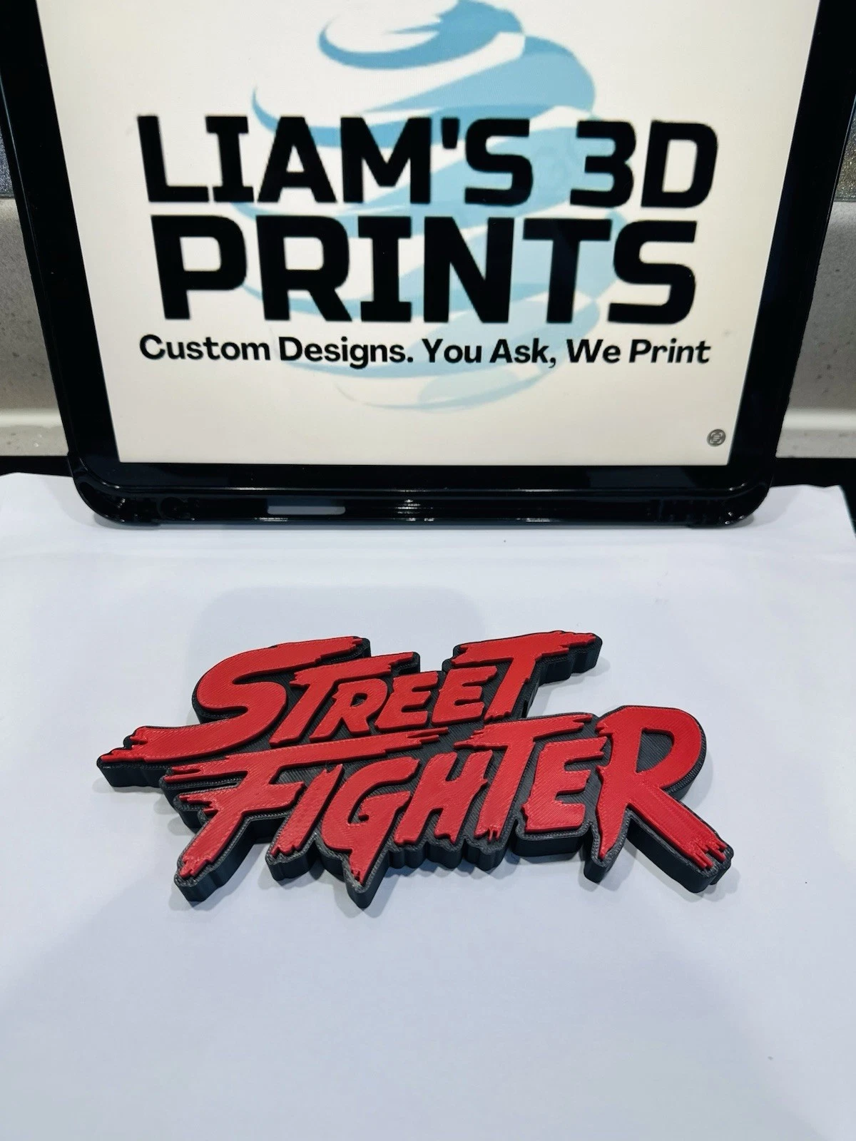 Decorative Original Street Fighter Arcade Gaming logo Retro Sign Display