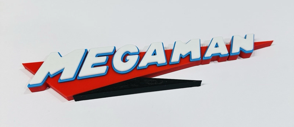 Decorative Capcom Original Mega Man with Stand logo Retro Sign Display