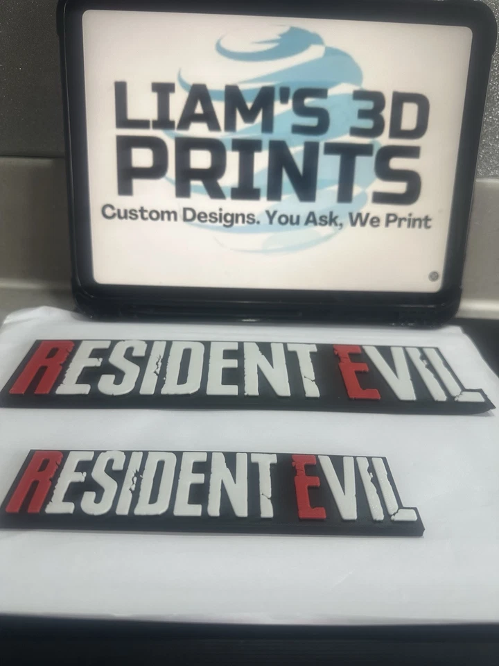 Decorative Resident Evil logo Sign Display two sizes small 16cm Large 25cm