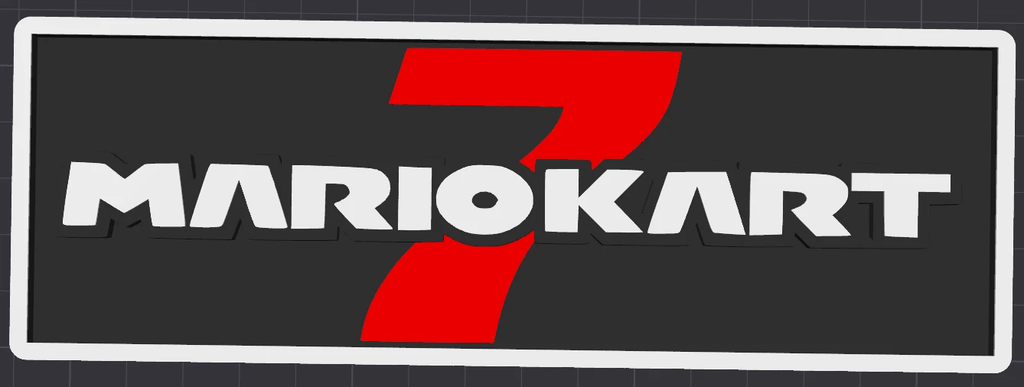Decorative Mario Kart 8 / 7 logo Sign Display Cinema small 17.5cm Large 22cm