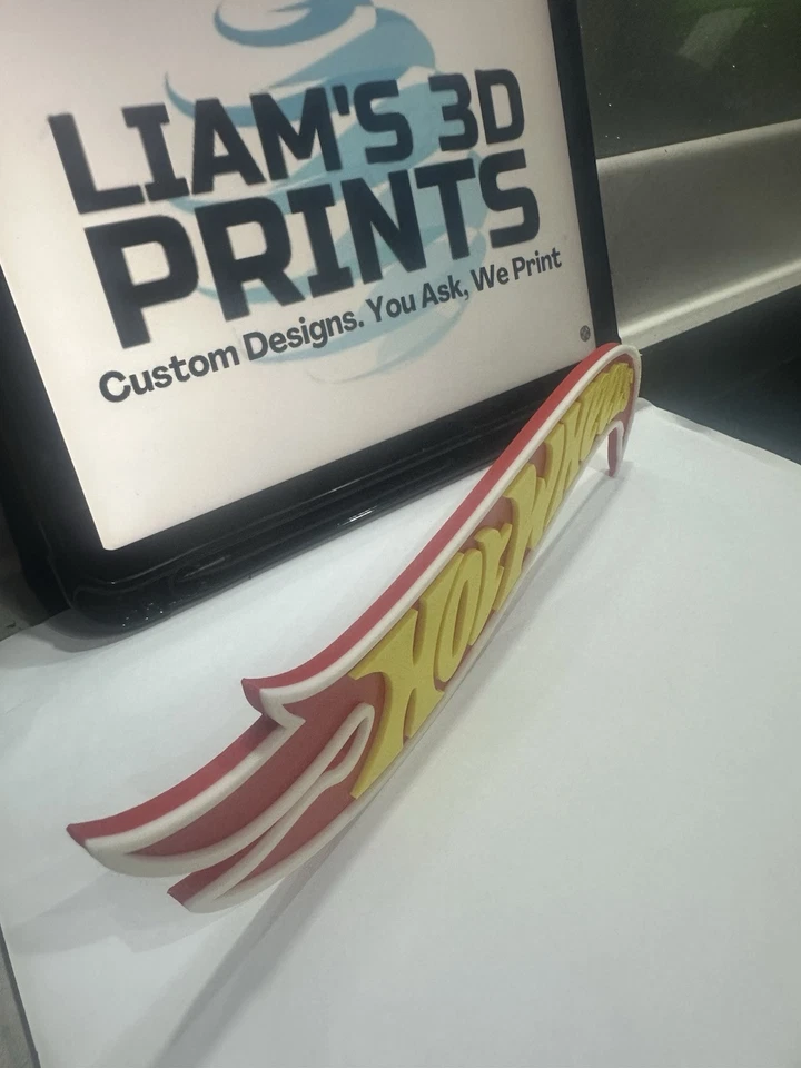 Decorative Hot Wheels Cars logo Sign Display two sizes small 16cm Large 25cm