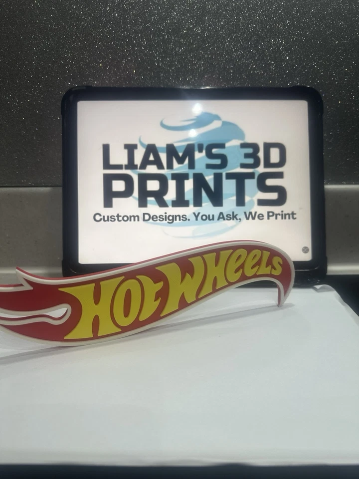 Decorative Hot Wheels Cars logo Sign Display two sizes small 16cm Large 25cm