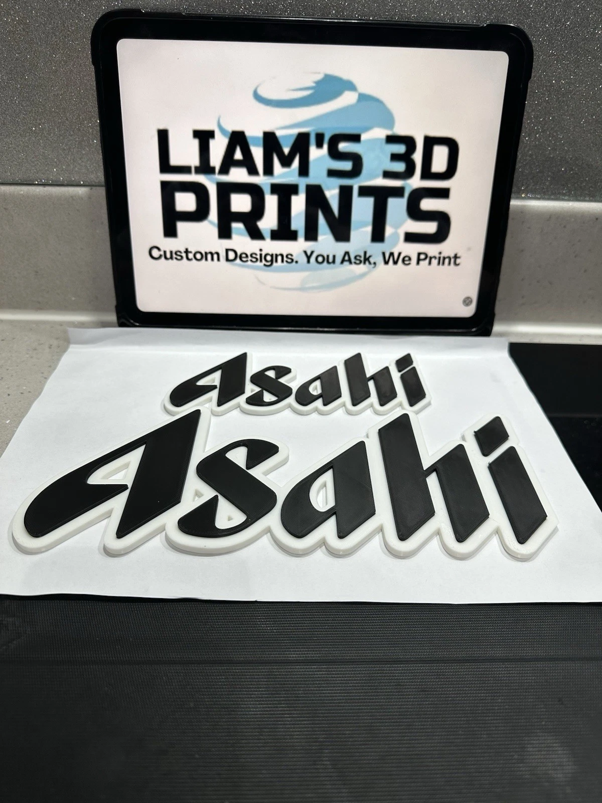 Decorative Asahi Bar Beer Sign Display two sizes small 16cm Large 25cm Mancave