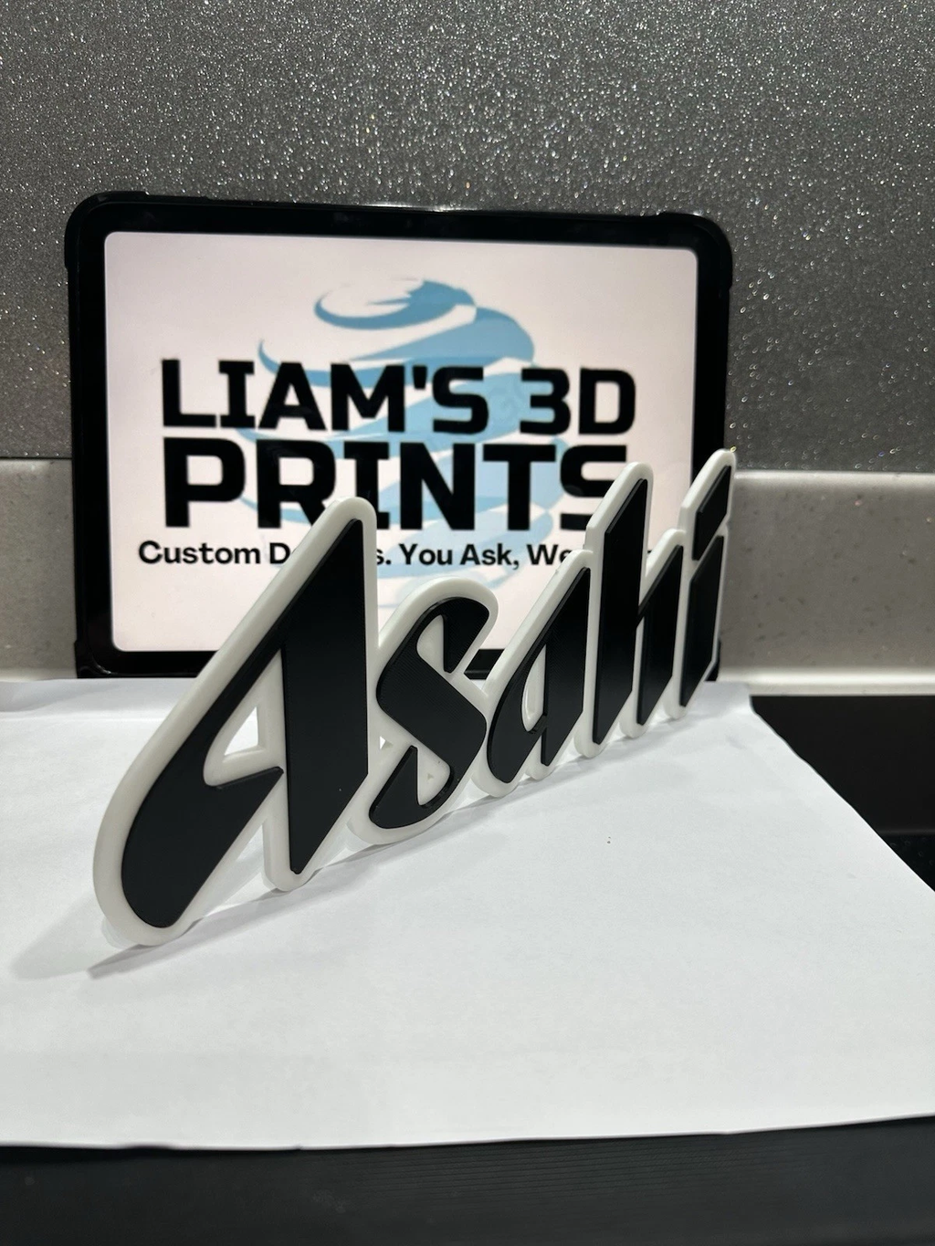 Decorative Asahi Bar Beer Sign Display two sizes small 16cm Large 25cm Mancave