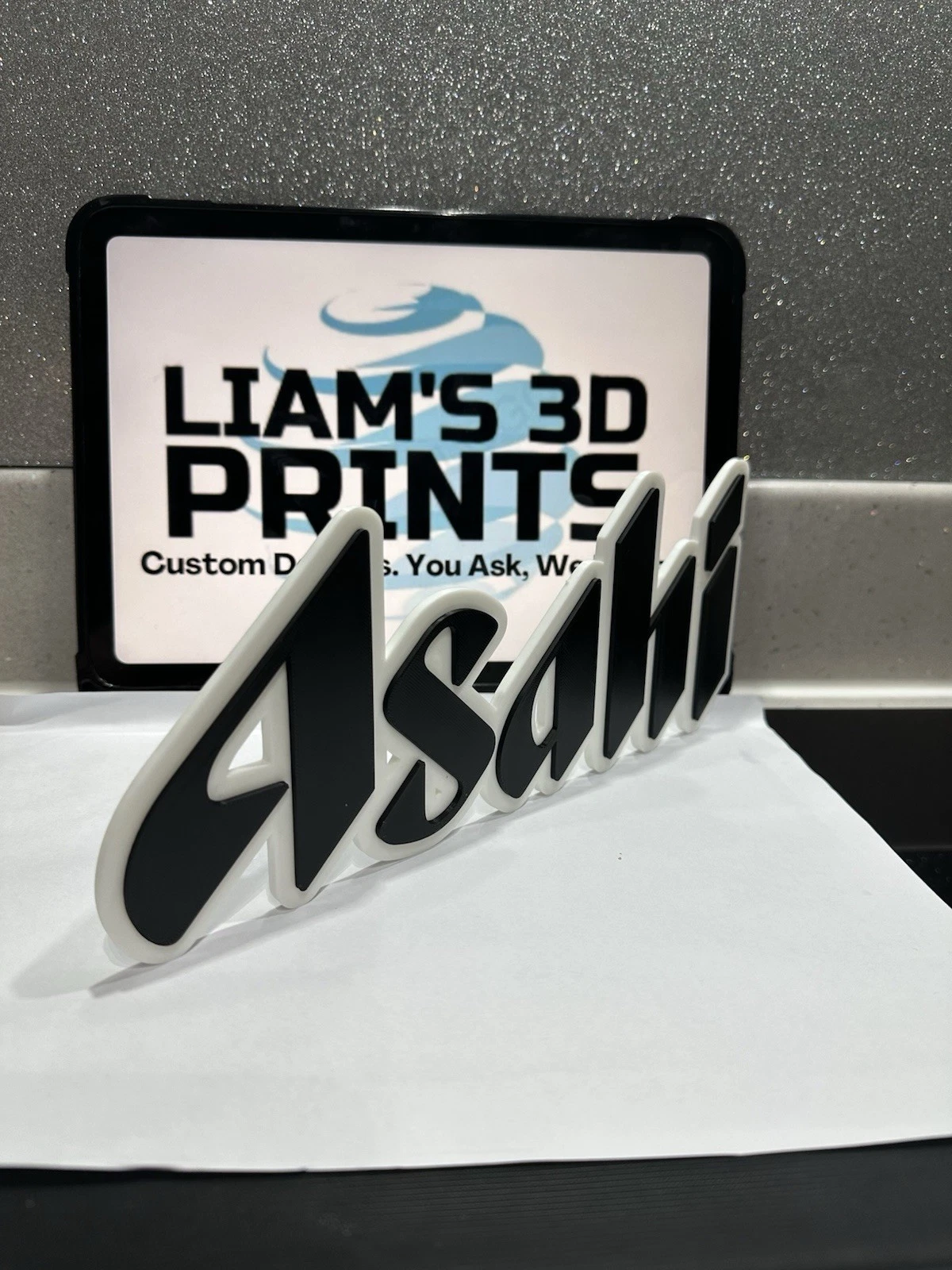 Decorative Asahi Bar Beer Sign Display two sizes small 16cm Large 25cm Mancave