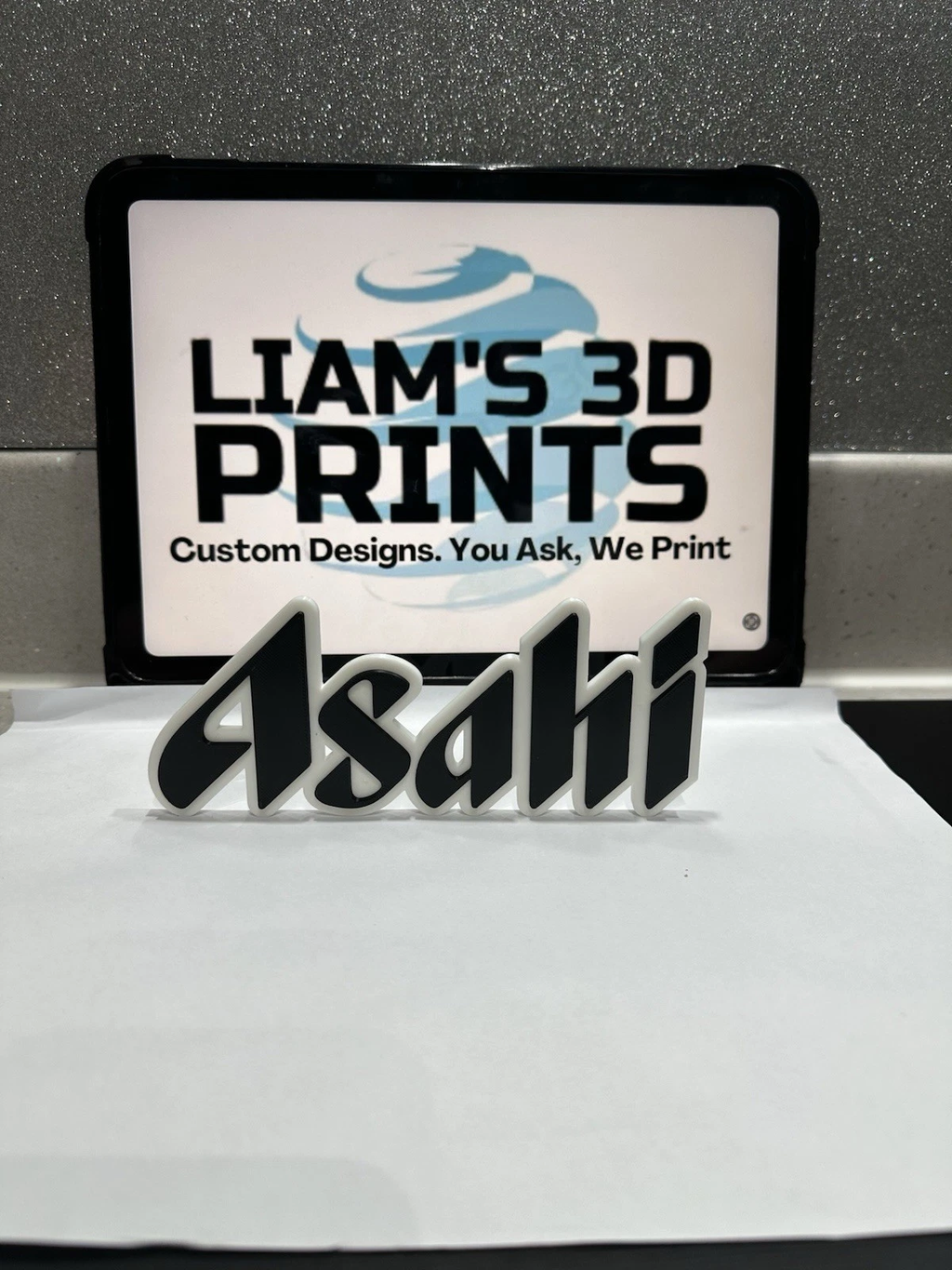 Decorative Asahi Bar Beer Sign Display two sizes small 16cm Large 25cm Mancave