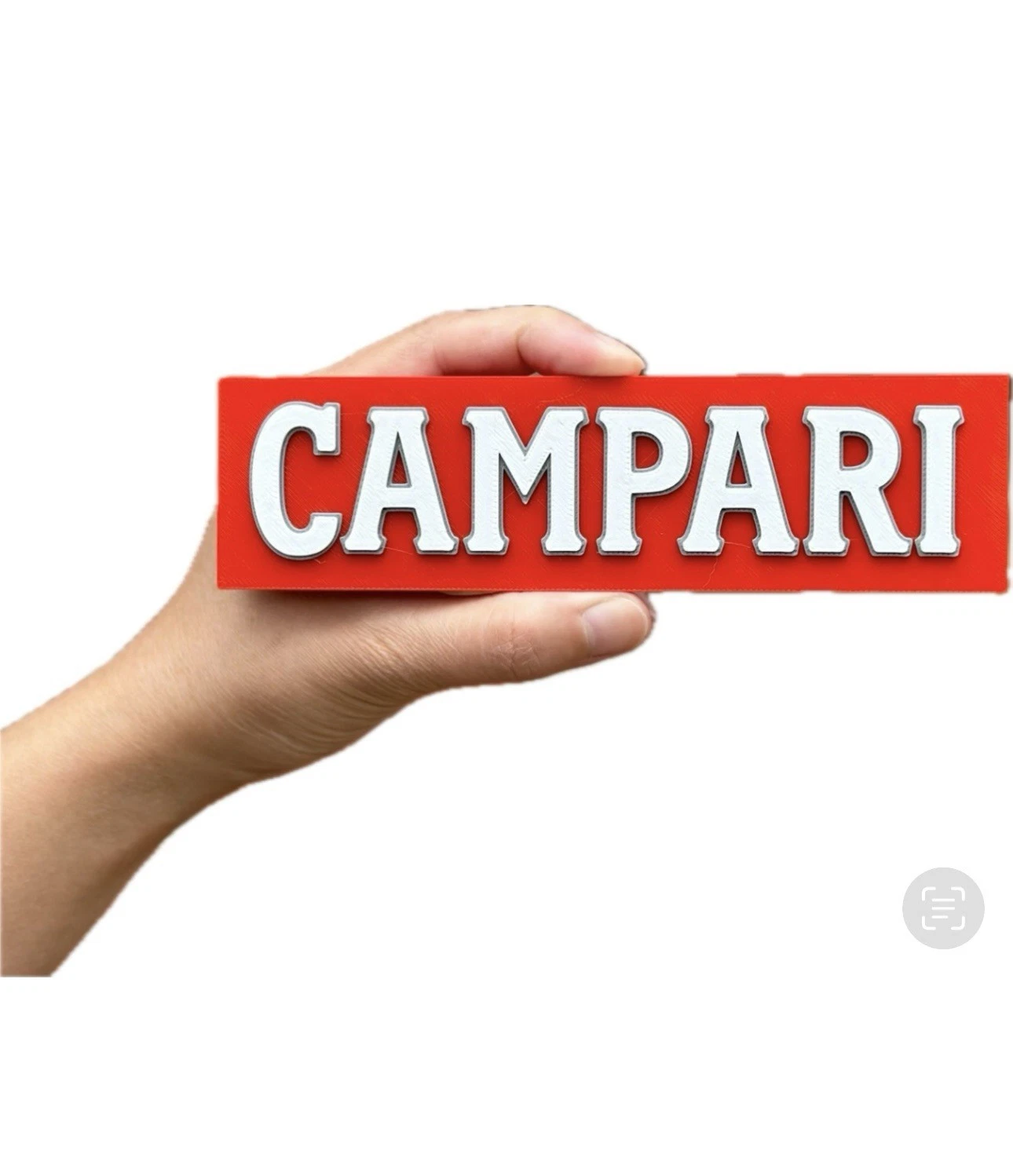 Decorative Campari Bar Sign Display two sizes small 16cm Large 25cm Mancave
