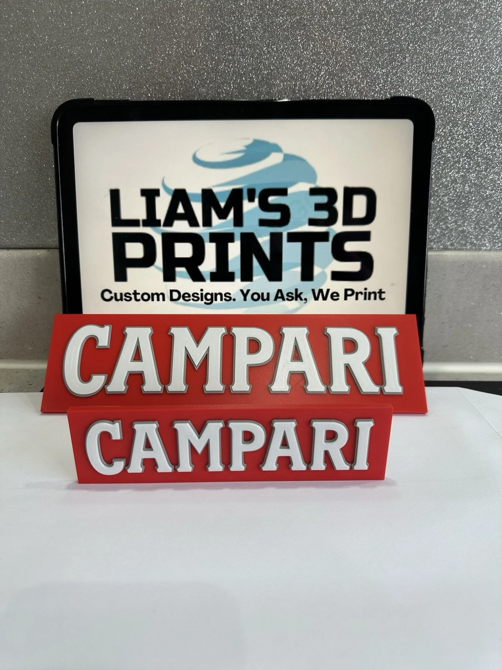Decorative Campari Bar Sign Display two sizes small 16cm Large 25cm Mancave