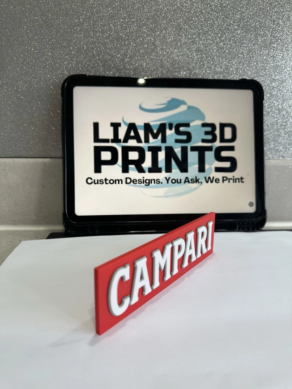 Decorative Campari Bar Sign Display two sizes small 16cm Large 25cm Mancave