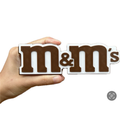 Decorative M&M M and M logo Sign Display two sizes small 16cm L 25cm